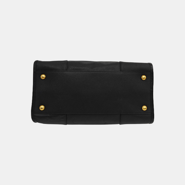 Saffiano Calfskin Shoulder Bag Black