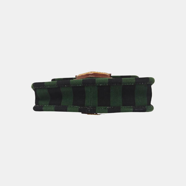 Quilted Canvas Shoulder Bag Green