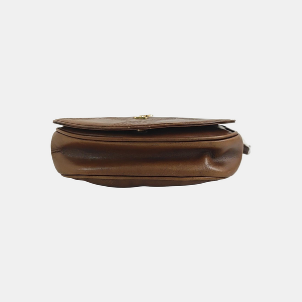 Calfskin Shoulder Bag Brown