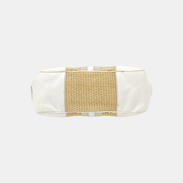 Straw Shoulder Bag Beige