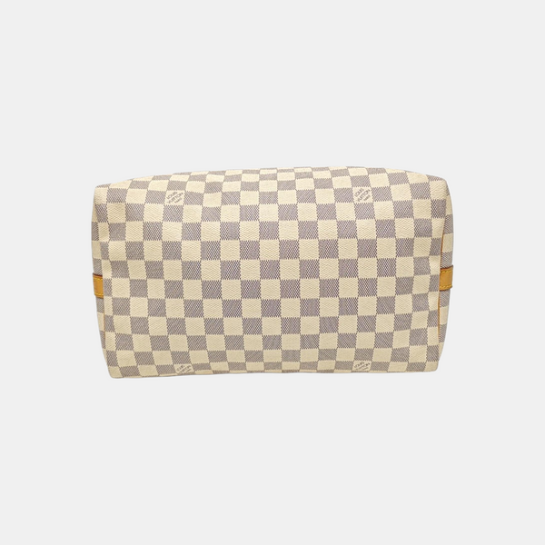 SPEEDY 30 Damier Azur Coated Canvas White