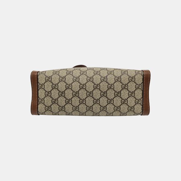 Padlock Small Monogram Coated Canvas Beige