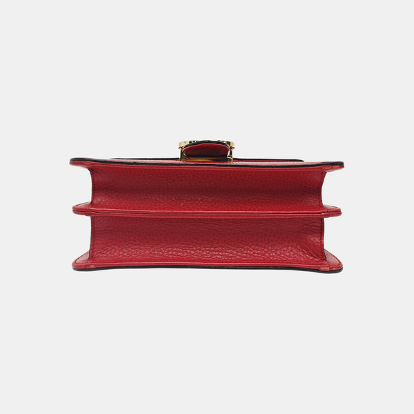 Interlocking G Small Calfskin Red