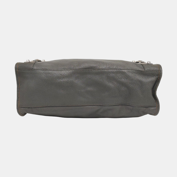 Classic Metallic Edge City Medium Lambskin Gray