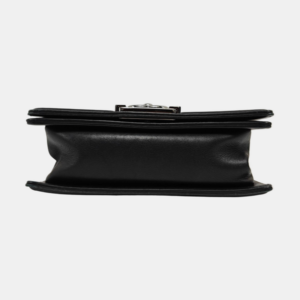 BOY CHANEL Small Chevron, Quilted Calfskin Black