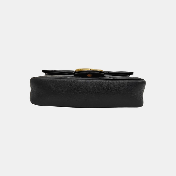 GG Marmont Mini Quilted Calfskin Black