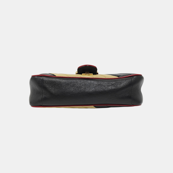 GG Marmont Medium Quilted Calfskin Multicolor