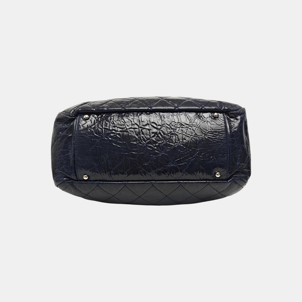 Quilted Calfskin Tote Bag Blue