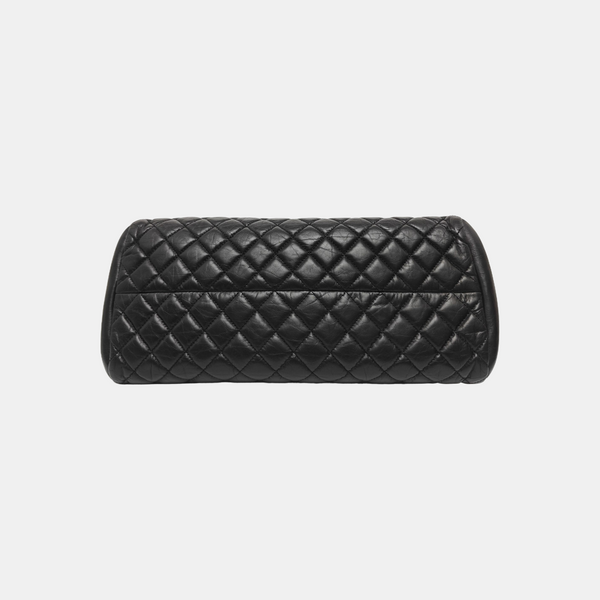 JUST MADEMOISELLE Medium Quilted Calfskin Black