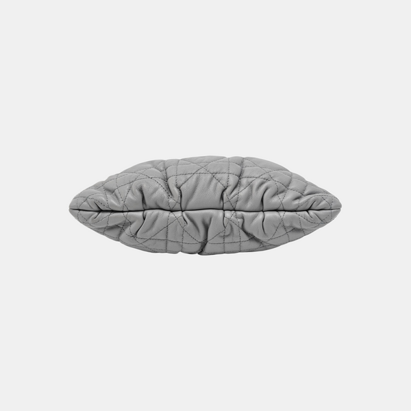 Cannage Lambskin Shoulder Bag Small Gray