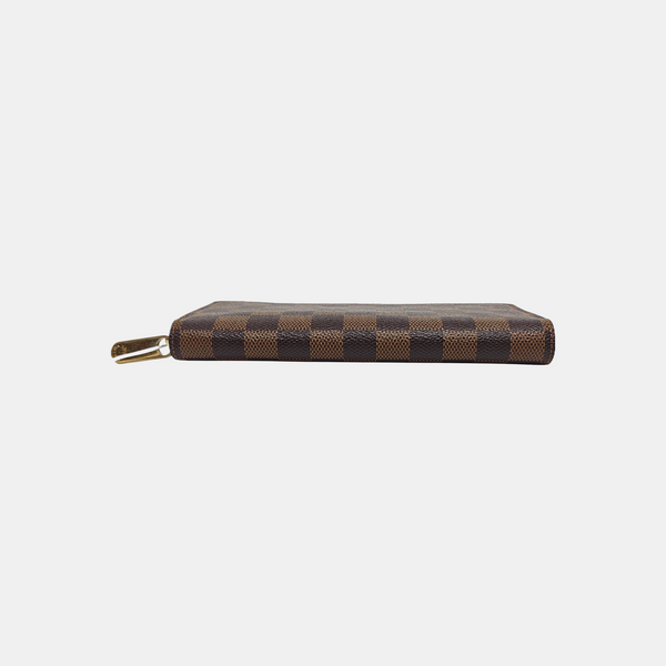 ZIPPY Damier Ebene Coated Canvas Brown Wallet