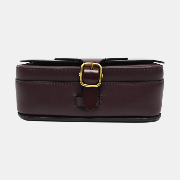 Square Stone Calfskin Red