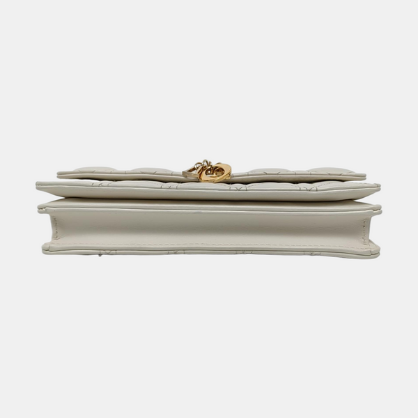 Authenticated pre-owned My Dior Mini Cannage Lambskin White - Shoulder Bag at Looply