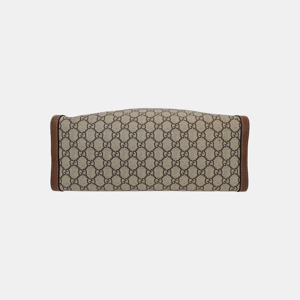 Padlock Medium Monogram Coated Canvas Beige