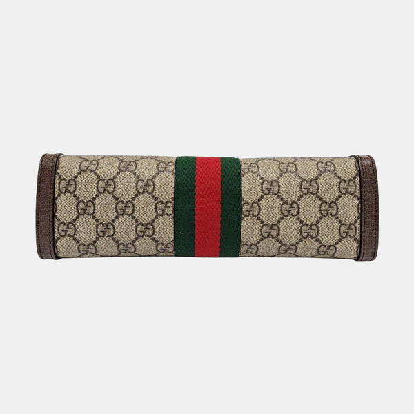 Ophidia Small Monogram Coated Canvas Beige