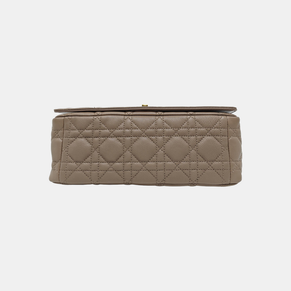 Dior Caro Medium Cannage Calfskin Gray