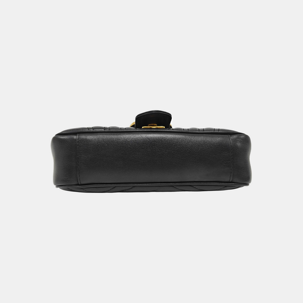 GG Marmont Small Quilted Calfskin Black