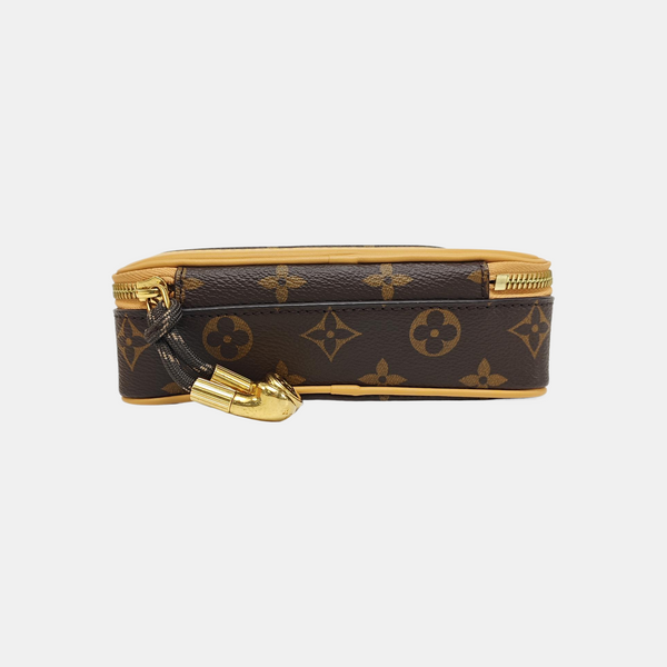 Monogram Coated Canvas Shoulder Bag Brown