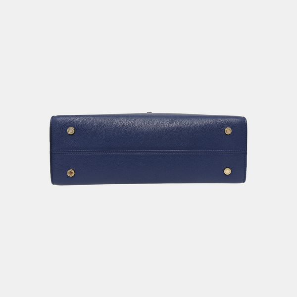 Calfskin Shoulder Bag Blue