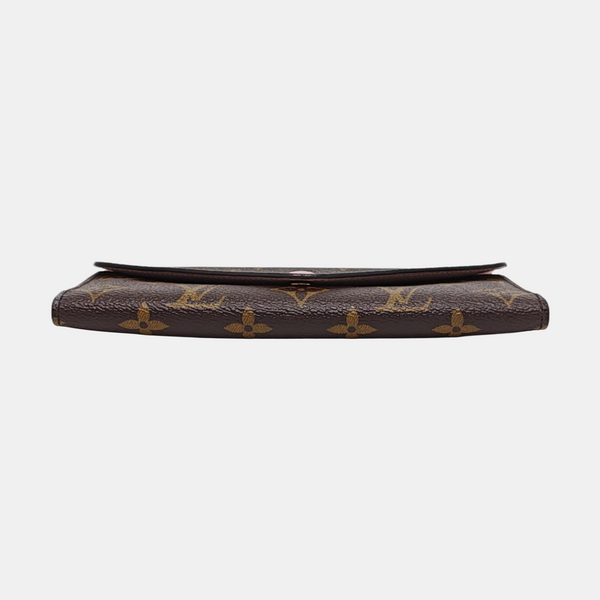 JOSÉPHINE Monogram Coated Canvas Brown Wallet