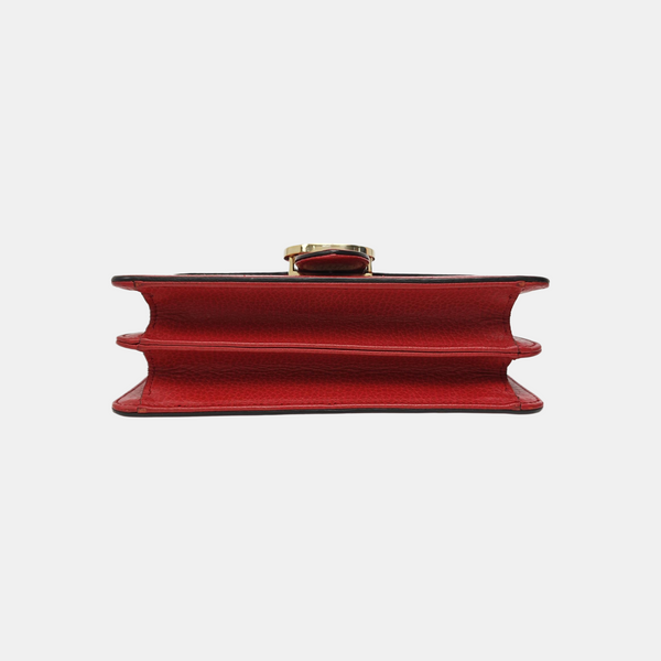 Interlocking G Small Calfskin Red