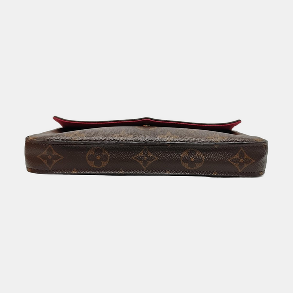 Authenticated pre-owned FÉLICIE Monogram Coated Canvas Brown - Shoulder Bag at Looply