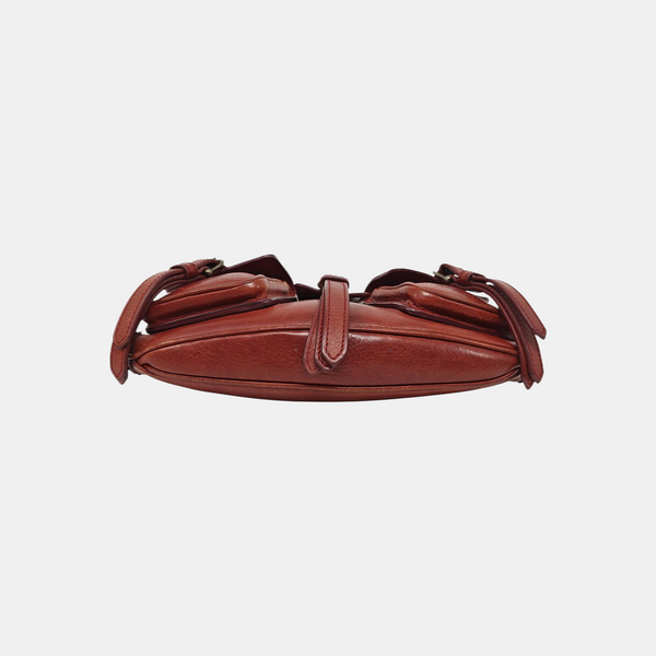 Calfskin Top Handle Bag Brown
