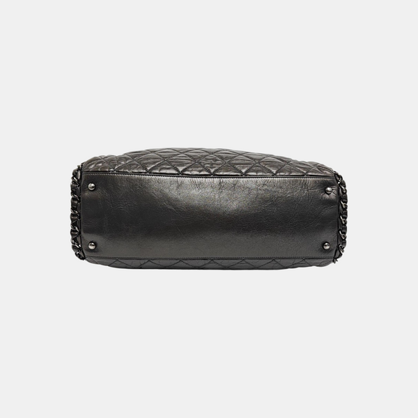 CHAIN ME Quilted Calfskin Gray