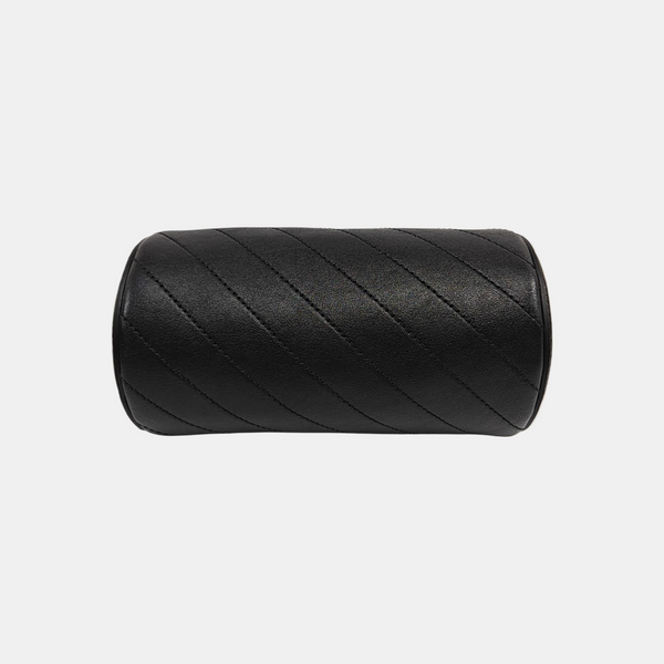 Quilted Calfskin Top Handle Bag Mini Black