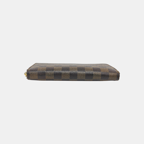 ZIPPY Damier Ebene Coated Canvas Brown Wallet
