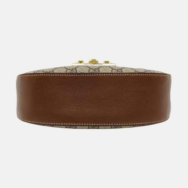 Padlock Medium Monogram Coated Canvas Beige