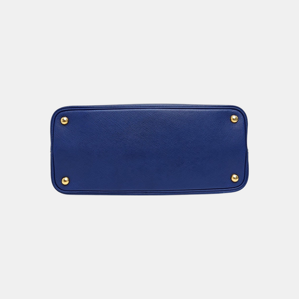 Double Medium Saffiano Calfskin Blue