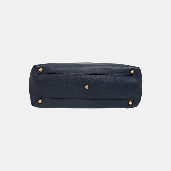 The Banner Large Calfskin Blue