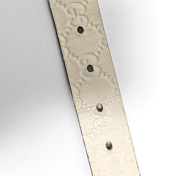 Leather Belt White