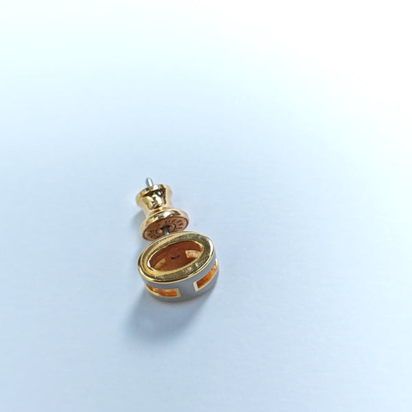 Pop H Metal Rose Gold Stud Earrings