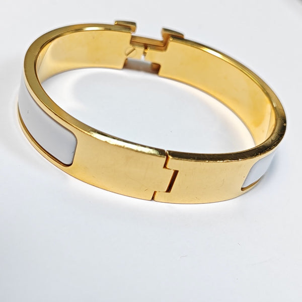 Clic H Metal Gold Bangle