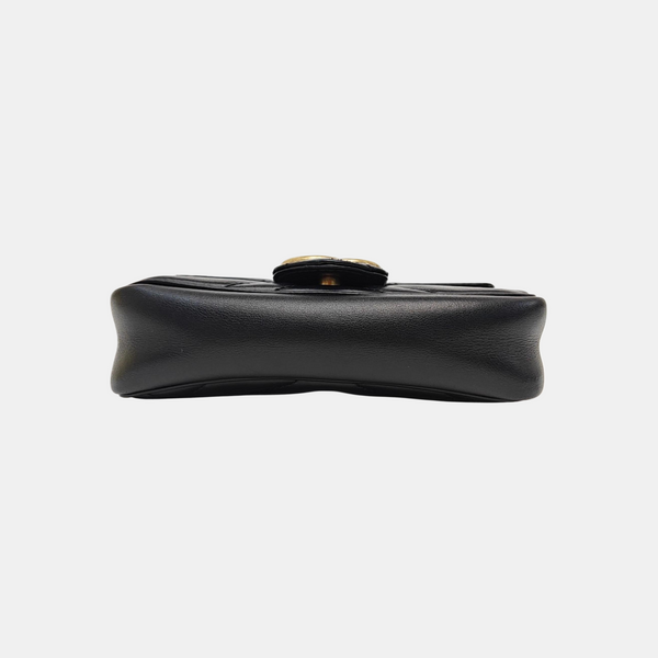 GG Marmont Mini Quilted Calfskin Black