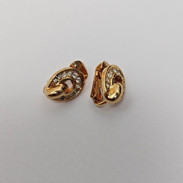 Metal Gold Clip On Earrings