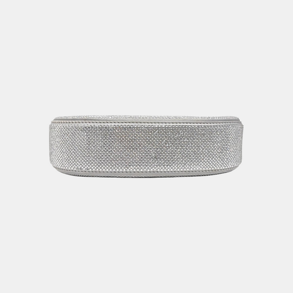 Satin Top Handle Bag Silver