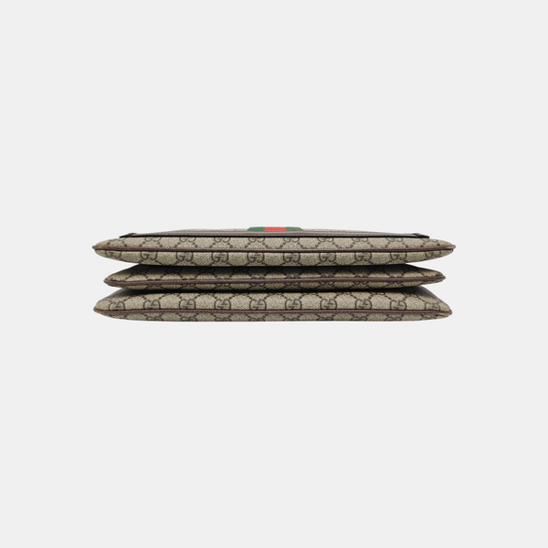 Ophidia Medium Monogram Coated Canvas Beige