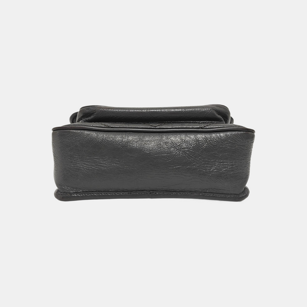 NIKI Small Chevron Calfskin Gray