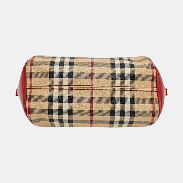 Coated Canvas Crossbody Bag Beige