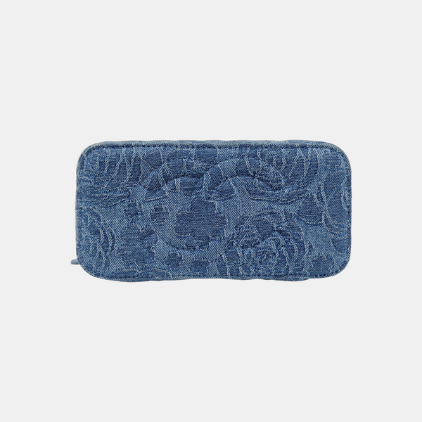 VANITY CASE Small Quilted Denim Blue