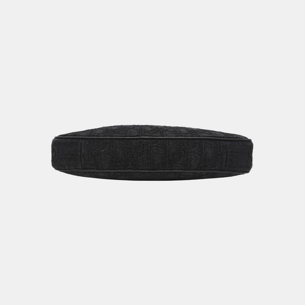 Saddle Medium Oblique Canvas Black