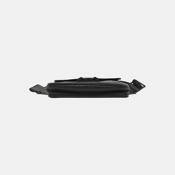 S LOCK Monogram Calfskin Black