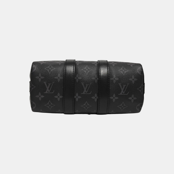 KEEPALL 25 Monogram Coated Canvas Black