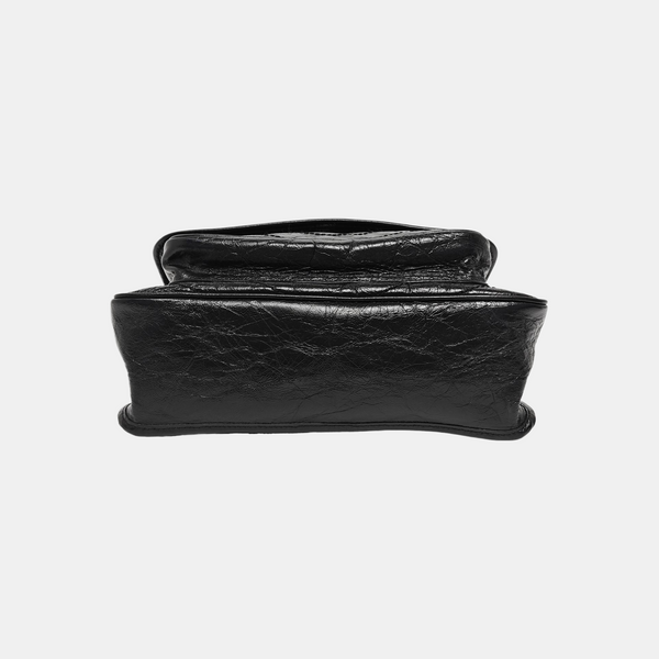 NIKI Medium Chevron Calfskin Black