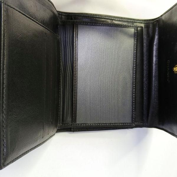 CHOCOLATE BAR Lambskin Black Wallet