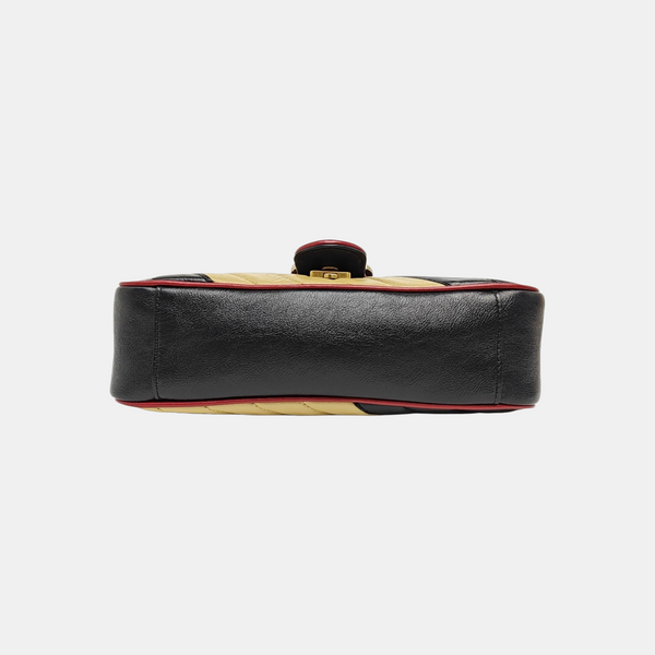 GG Marmont Medium Quilted Calfskin Multicolor
