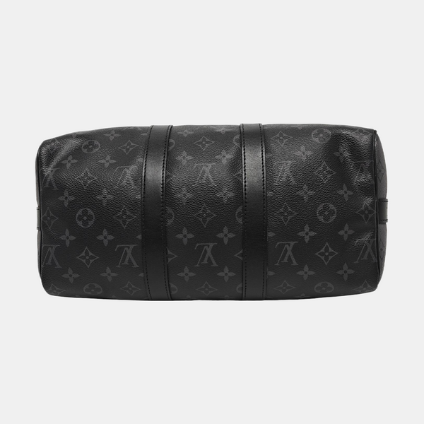 KEEPALL 35 Monogram Coated Canvas Black